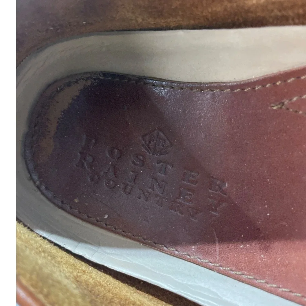 Roster Rainey Country Mens‎ Brown Leather Tassel Loafers Whipstitch Moc Toe 13 M